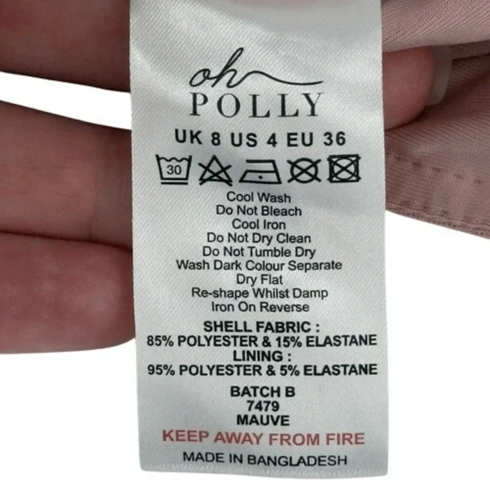 Oh Polly Mauve Ruched Mesh‎ Bodycon Dress 4